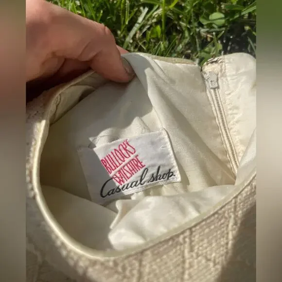 60s Vintage Bullocks Wilshire Casual Shop Knit A-Line Dress - Picture 3 of 9